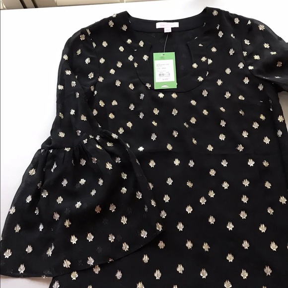 Lilly Pulitzer NWT Amory Top Onyx Starry Clip Size XXS - Picture 10 of 11